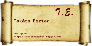 Takács Eszter névjegykártya