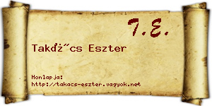 Takács Eszter névjegykártya