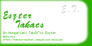 eszter takacs business card